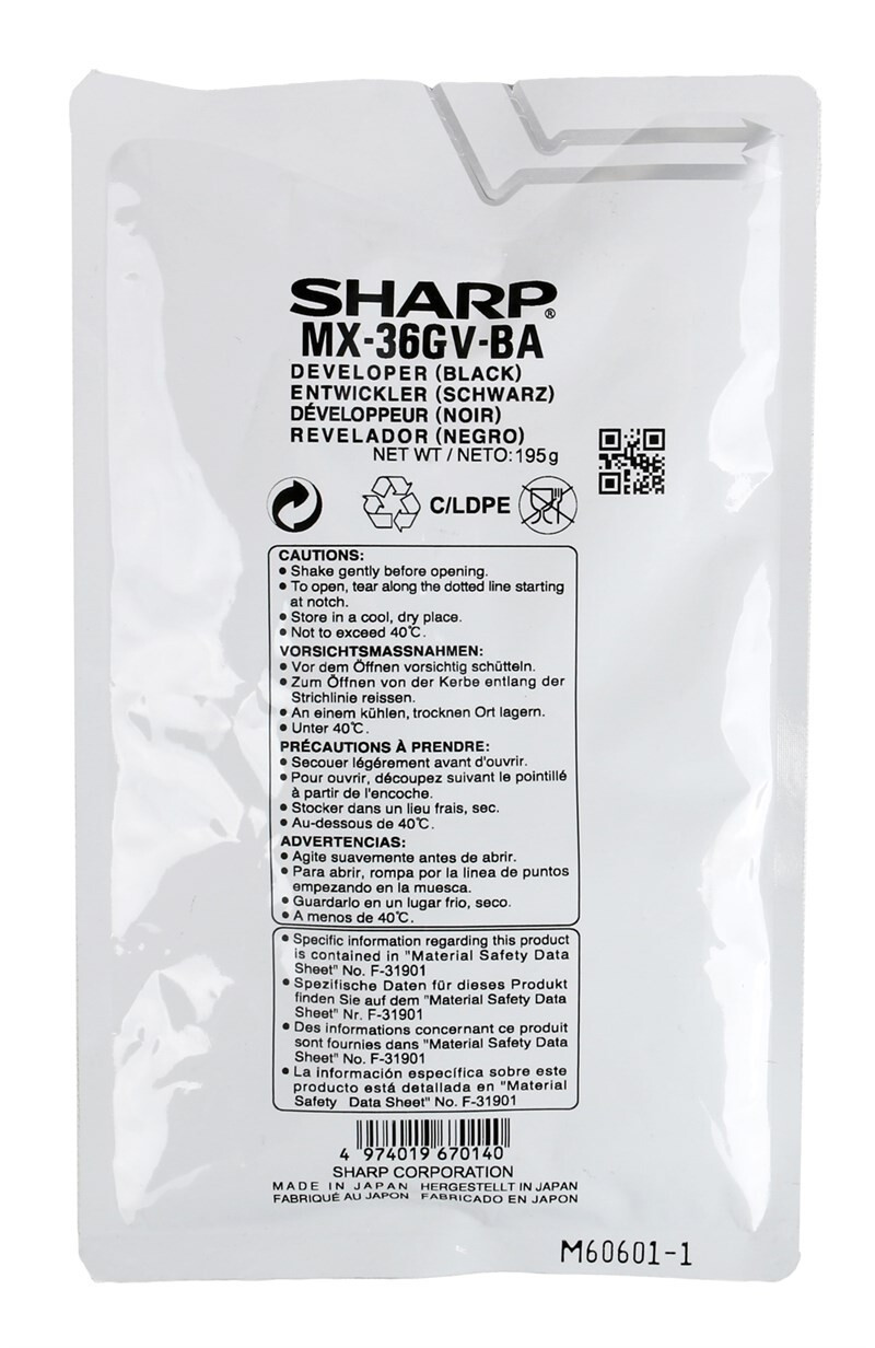 Sharp MX-36GVBA černý (black) originální developer