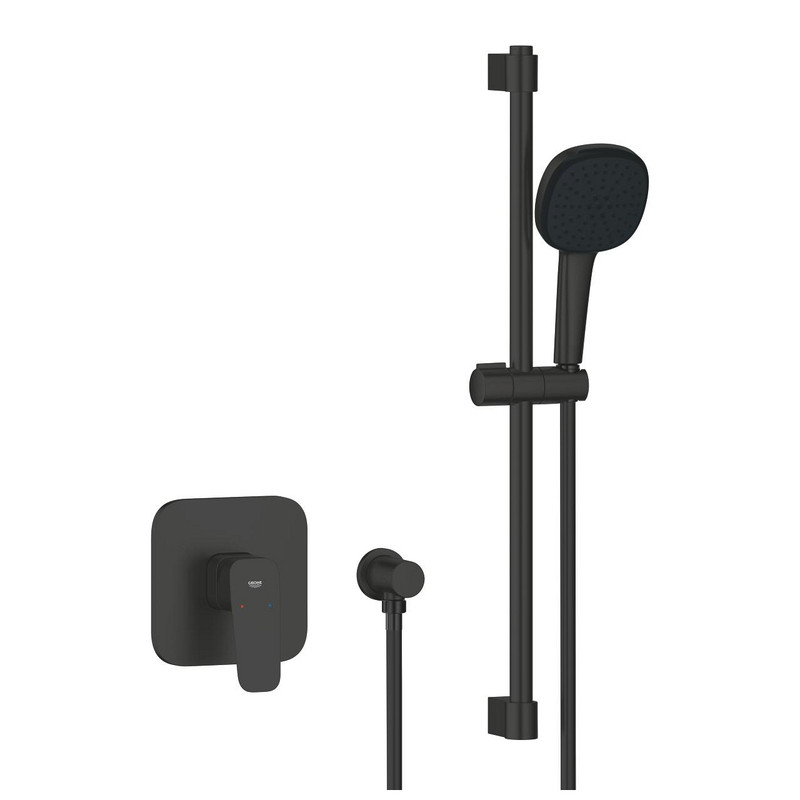 Systém sprchový Grohe Cubeo matte black se sprchou Tempesta 110 1053352430