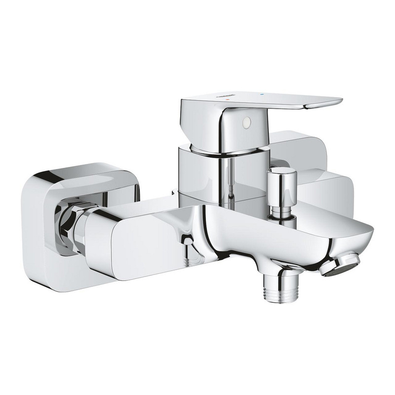 Baterie vanová nástěnná Grohe Cubeo 150 mm chrom s přepínačem 1018130000