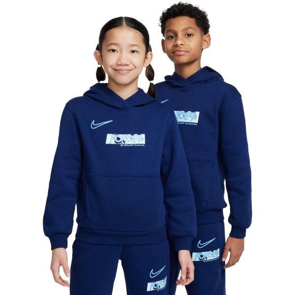 Nike CLUB FLEECE Dětská mikina, tmavě modrá, velikost