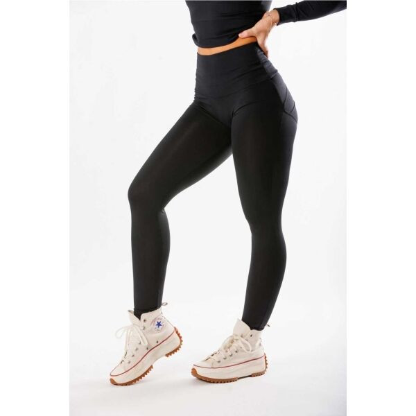 GOLDBEE PUSH-UP PRO Dámské legíny, černá, velikost
