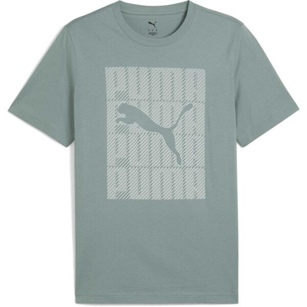 Puma GRAPHIC PUMA WORDING TEE Pánské triko, zelená, velikost