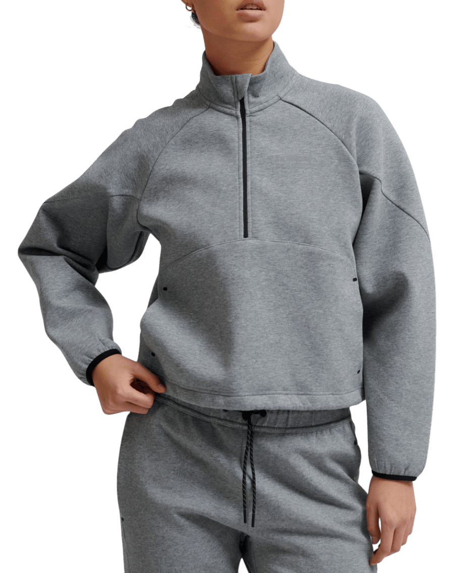 Mikina Hummel Hummel Tech Fleece Boxy Half Zip Sweatshirt Women
