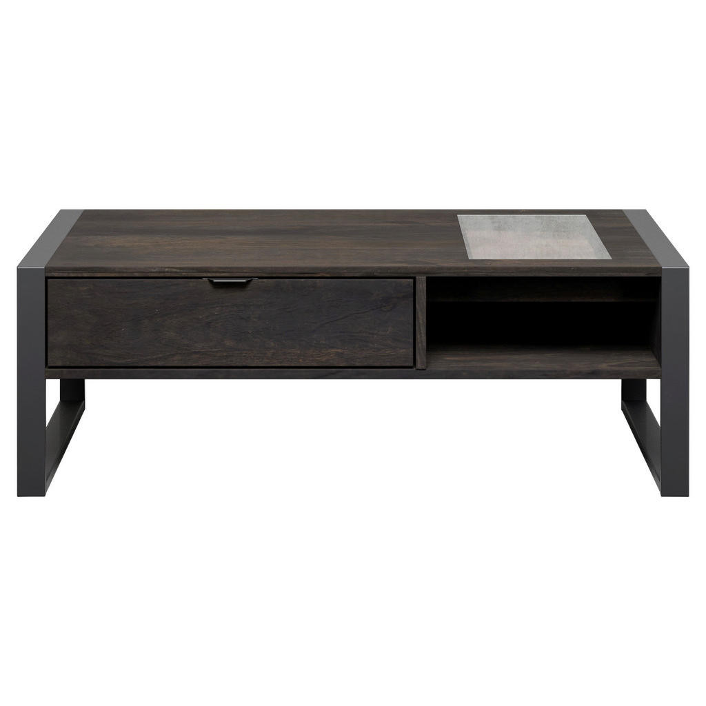 Livetastic KONFERENČNÍ STOLEK, antracitová, černá, dřevo, kov, sklo, 120/60/45 cm