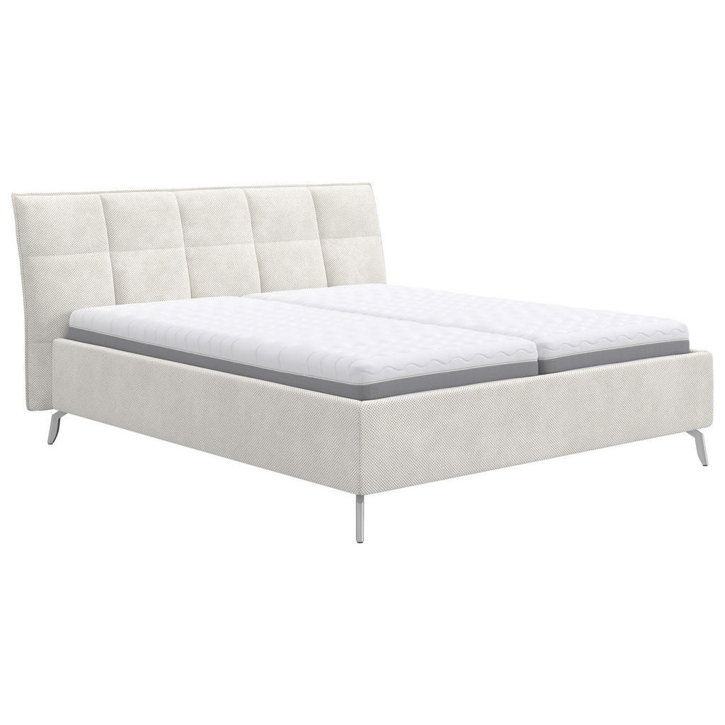 Welnova ČALOUNĚNÁ POSTEL, 180/200 cm, textil, kompozitní dřevo, krémová