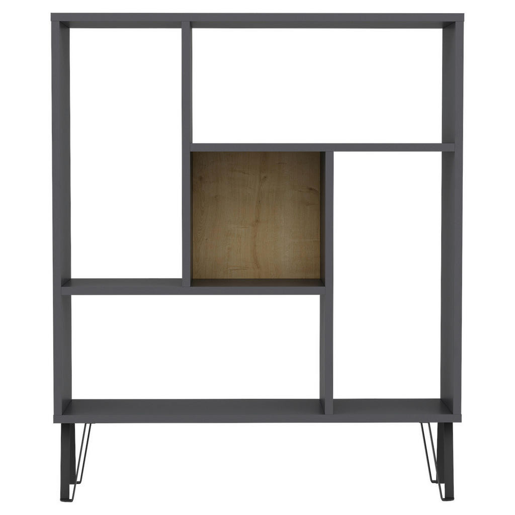 Livetastic REGÁL, antracitová, barvy dubu, 90/107,8/25 cm