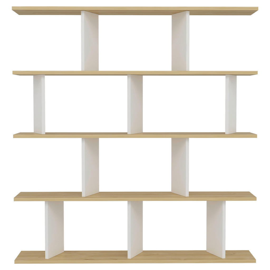 Livetastic REGÁL, barvy dubu, tmavě šedá, 130/137/25 cm