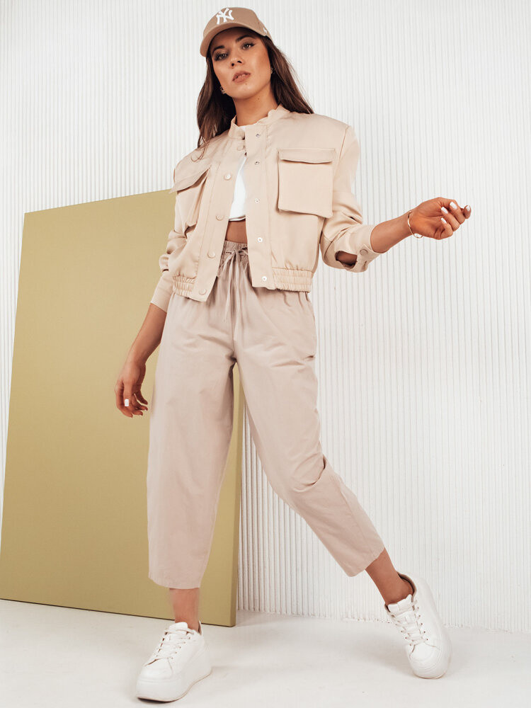 Dámské kalhoty casual BALLOON FANTASY Barva béžová DSTREET