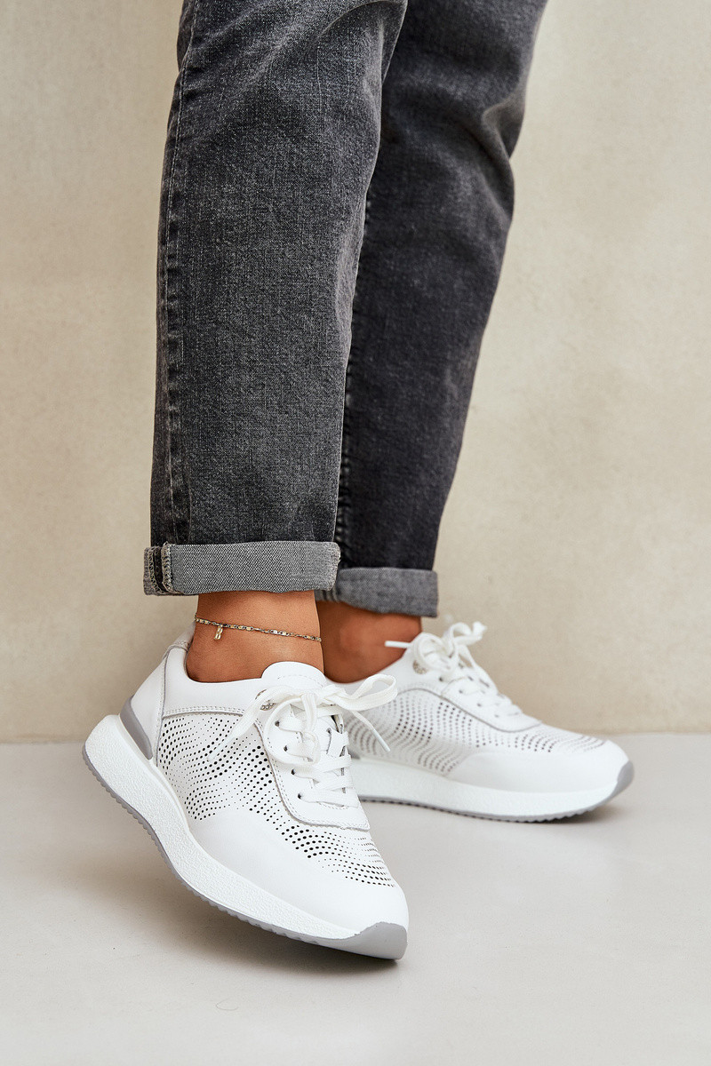 S. BARSKI Kožené Sportovní Boty Dámské Sneakers S.Barski