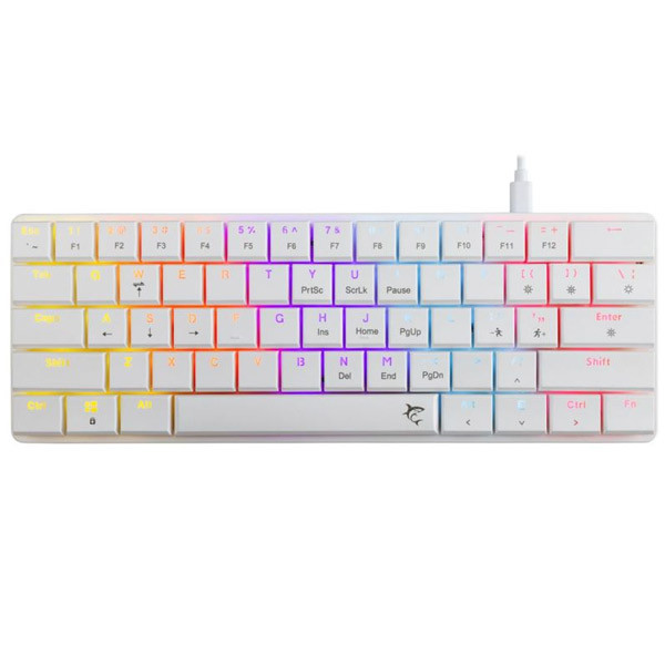 White Shark Mechanical gaming keyboard NAGAMAKI, US, red switch, white
