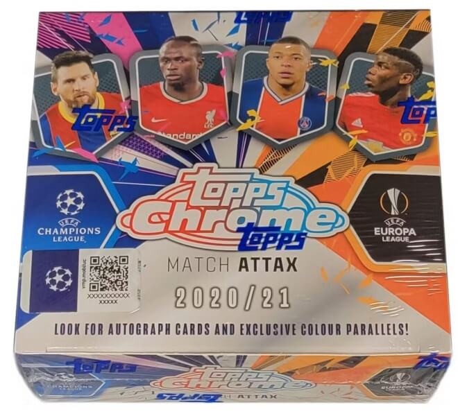 2020-21 Topps Chrome Match Attax Booster Box Hobby