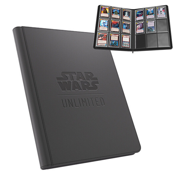 Album na karty Star Wars: Unlimited 9-Pocket na 360 karet se zipem - Black