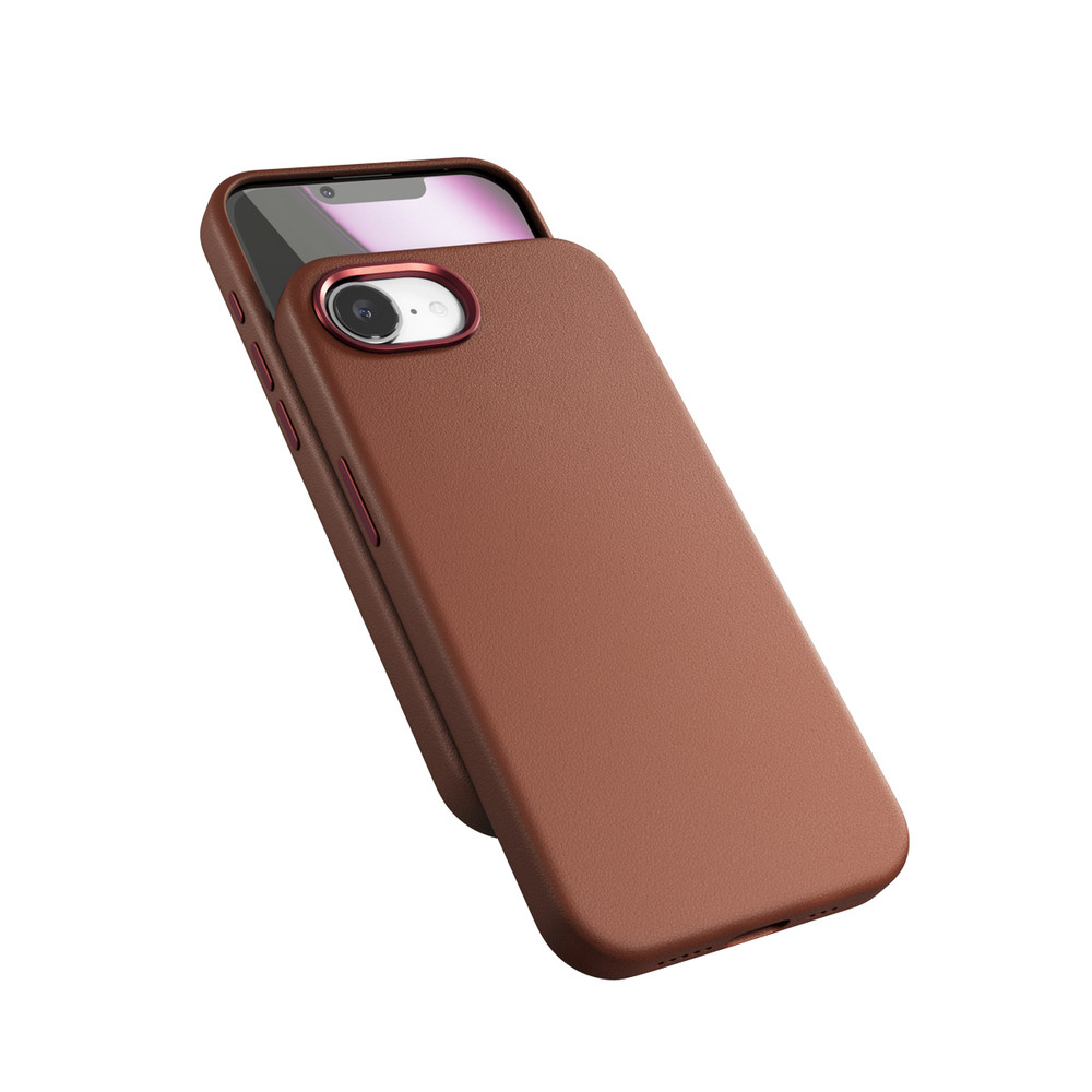 Kožené pouzdro Epico Mag+ pro iPhone 16e - hnědé