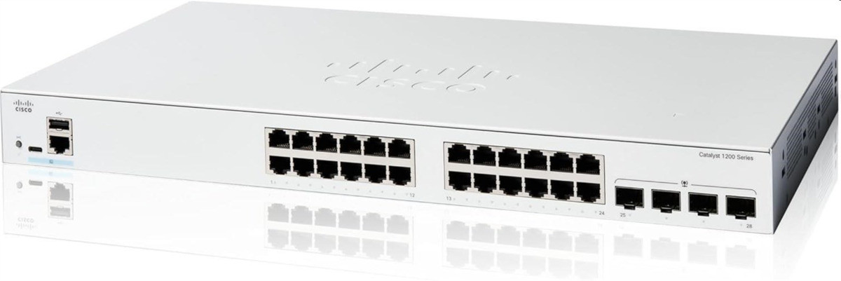Přepínač Cisco Catalyst C1200-24T-4X (24xGbE,4xSFP+,bez ventilátoru) - REFRESH, C1200-24T-4X-RF