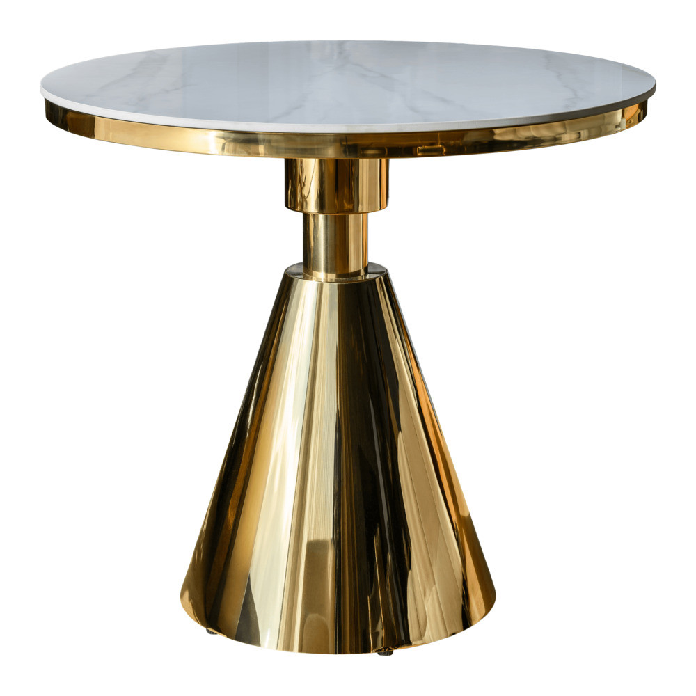 Kondela Jídelní stůl, zlatá/bílý mramor, GREIS TYP 1