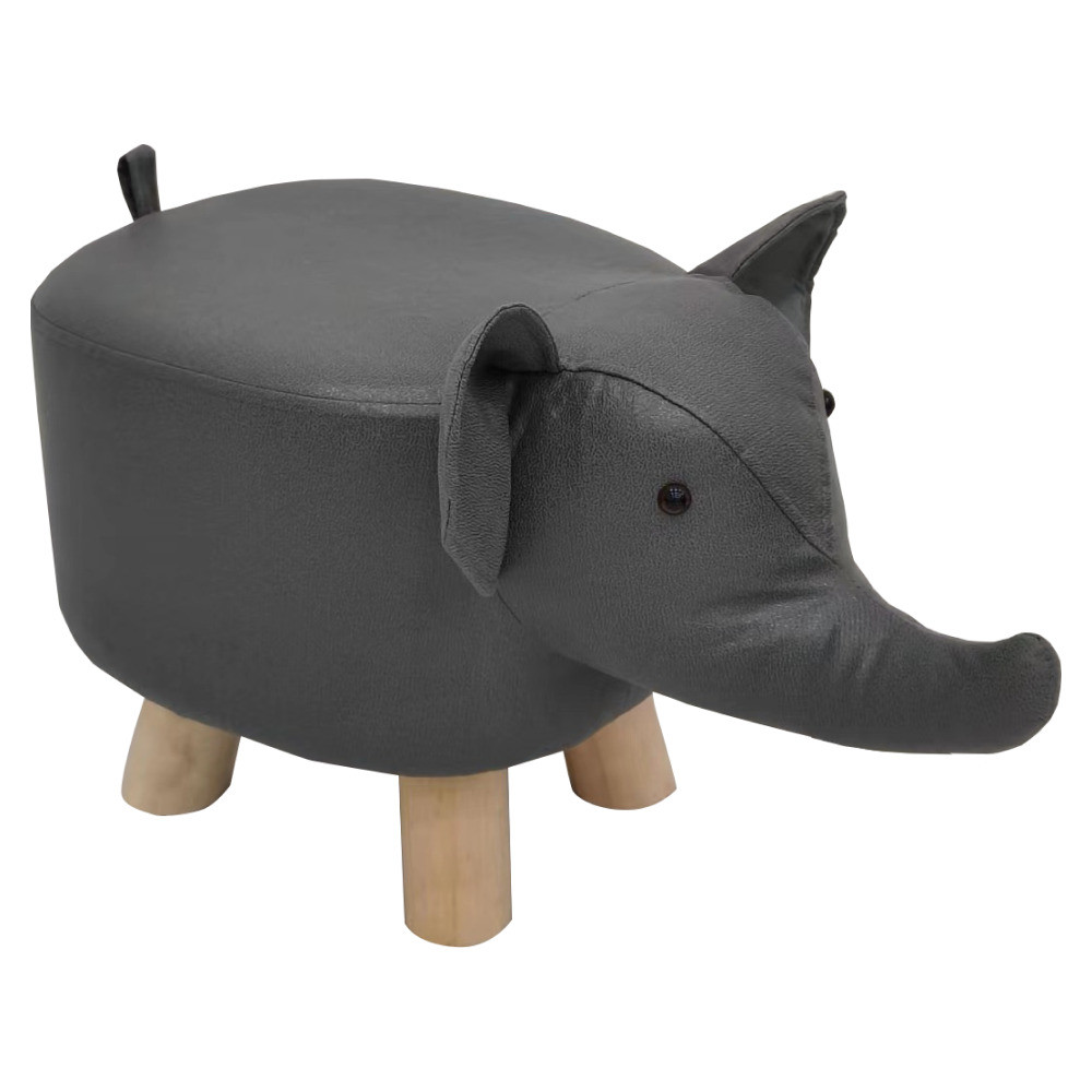 Kondela Taburet ve tvaru slůně, šedá/přírodní, BALBO