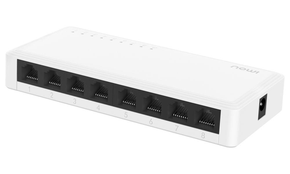 Imou by Dahua switch SG108C-V2/ 8x Gigabit port/ 10/100/1000 Mbps RJ45 ports/ 16 Gbps/ napájení DC5V1A/ bílý, SG108C-V2-imou