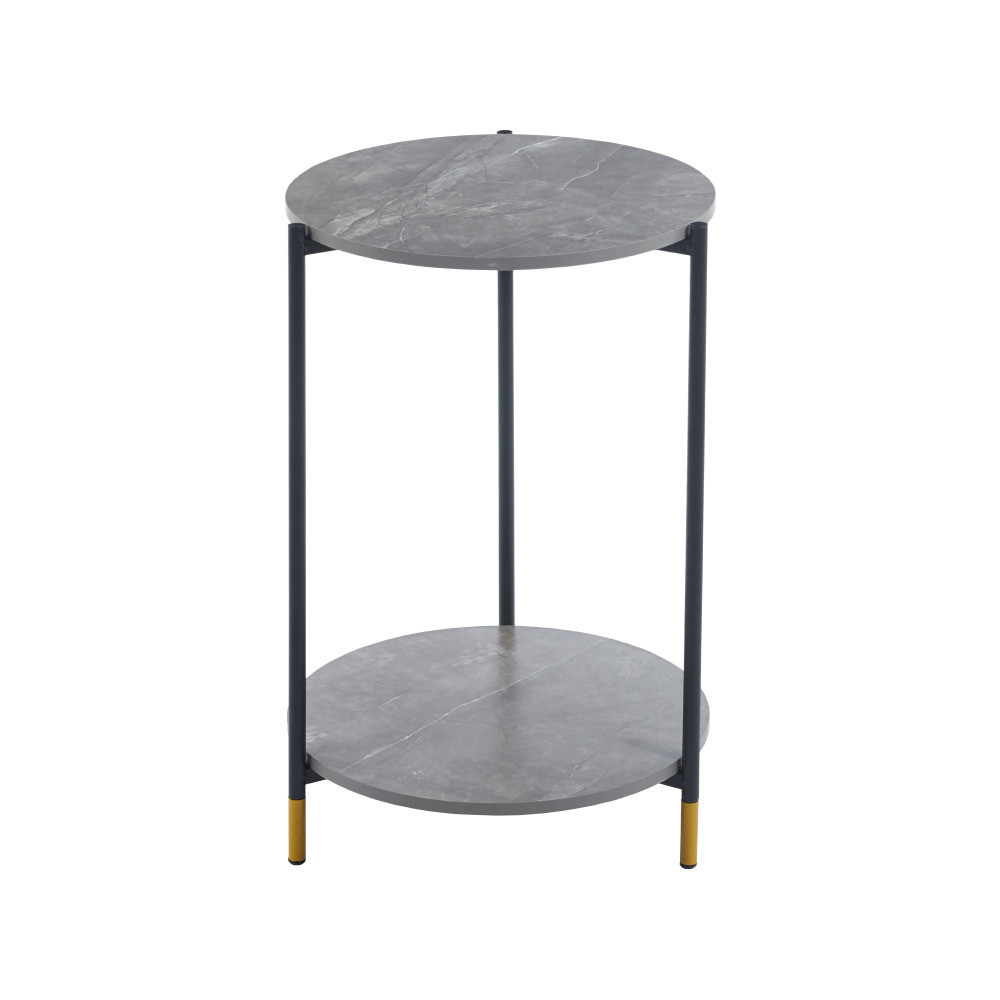 Kondela Konferenční stolek, šedý mramor/černá, GAJAR