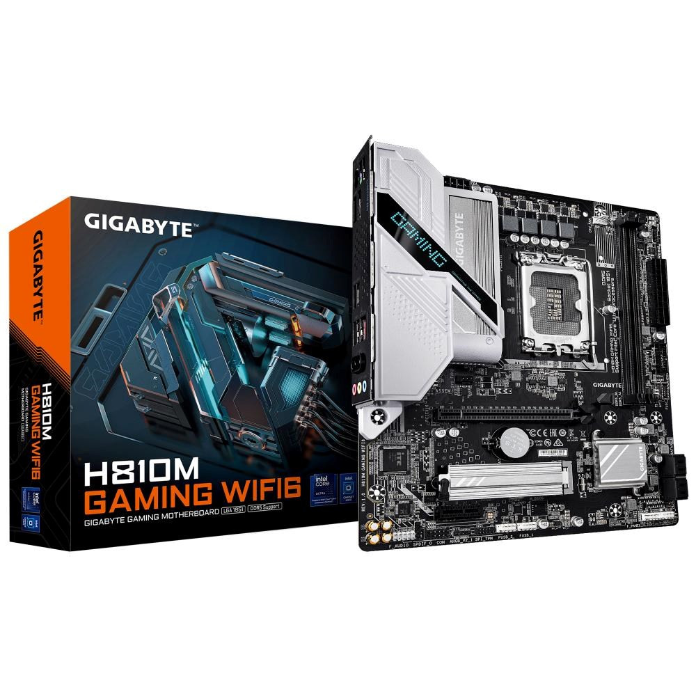 GIGABYTE MB Sc LGA1851 H810M GAMING WIFI6, Intel H810, 2xDDR5, 1xDP, 1xHDMI, WiFi, mATX, H810M GAMING WIFI6