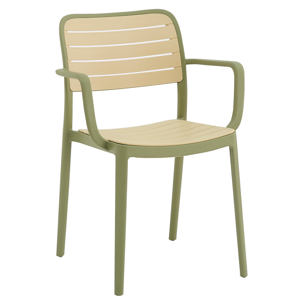 Kondela Stohovatelná židle, zelená/béžová, KARDOS TYP 2