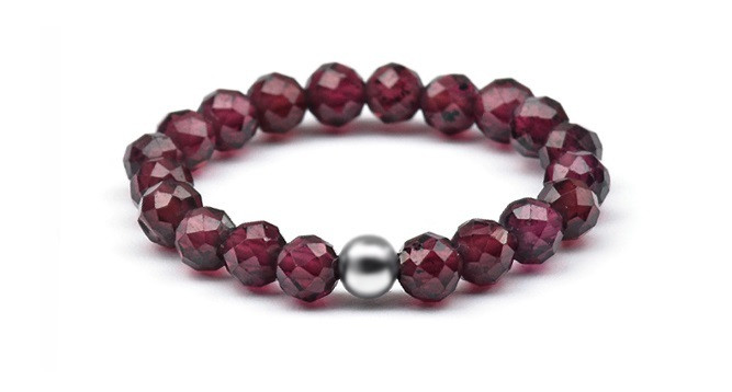 Agato Minerální prsten s granátem POL-R11 56 mm