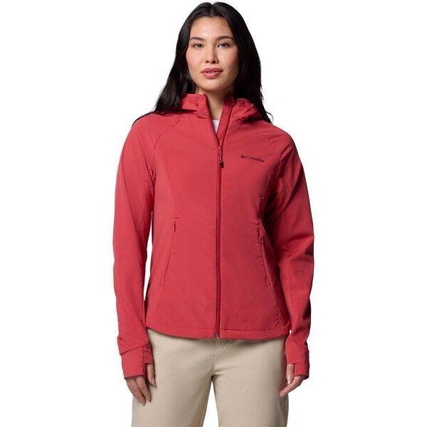 Columbia SWEET AS III W HOODED SOFTSHELL Dámská softshellová bunda, červená, velikost