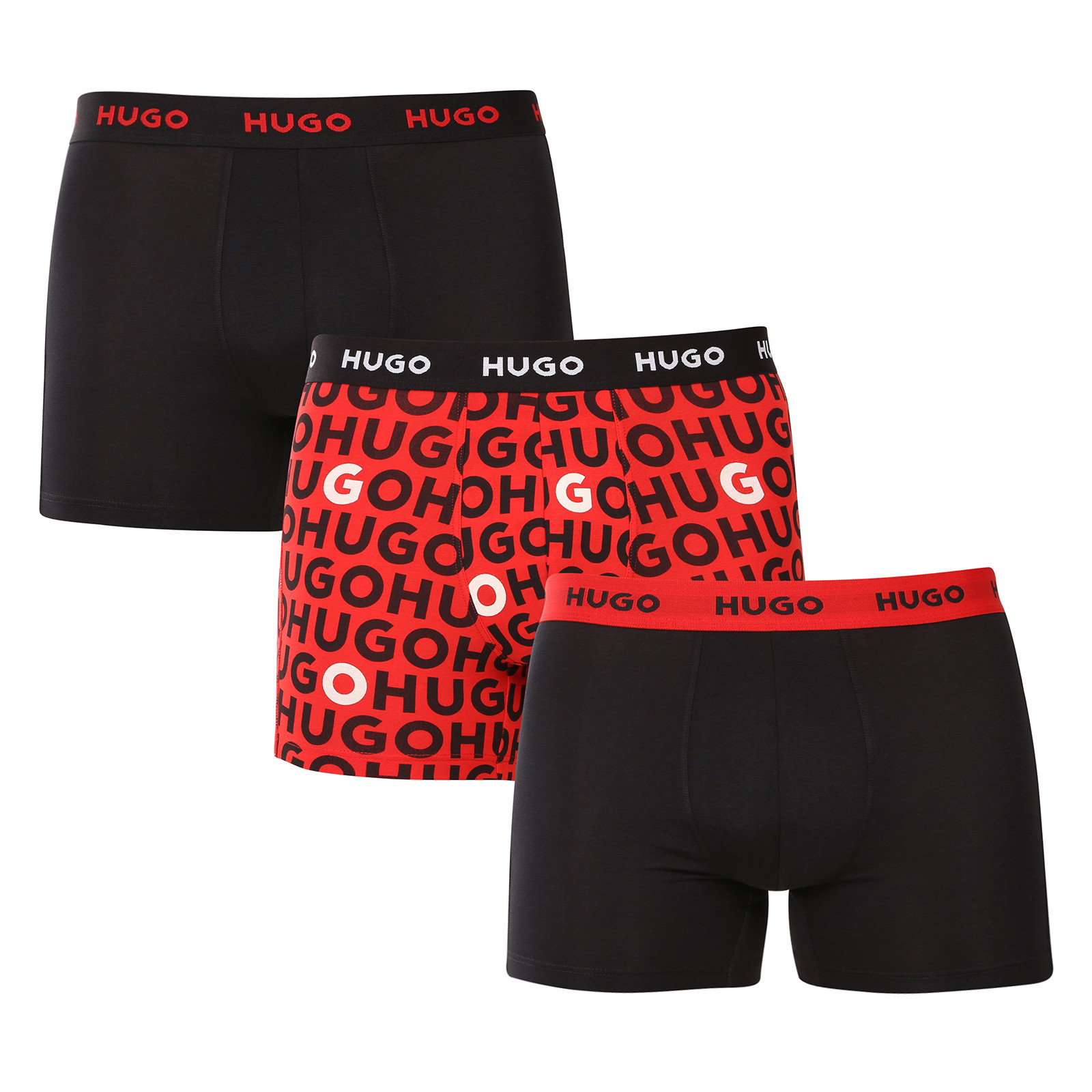 3PACK pánské boxerky HUGO vícebarevné (50532559 982) XL, trenky / trenýrky