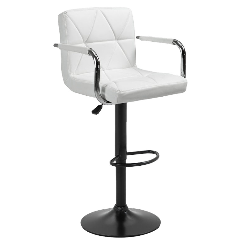 Kondela Barová židle, ekokůže bílá/černá, FABIOLA
