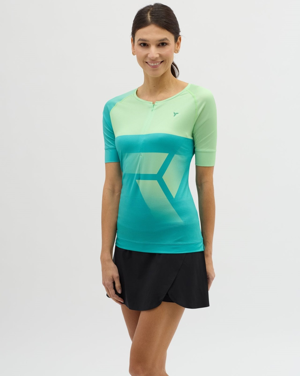 Dámský cyklistický dres silvini stabina zelená xs