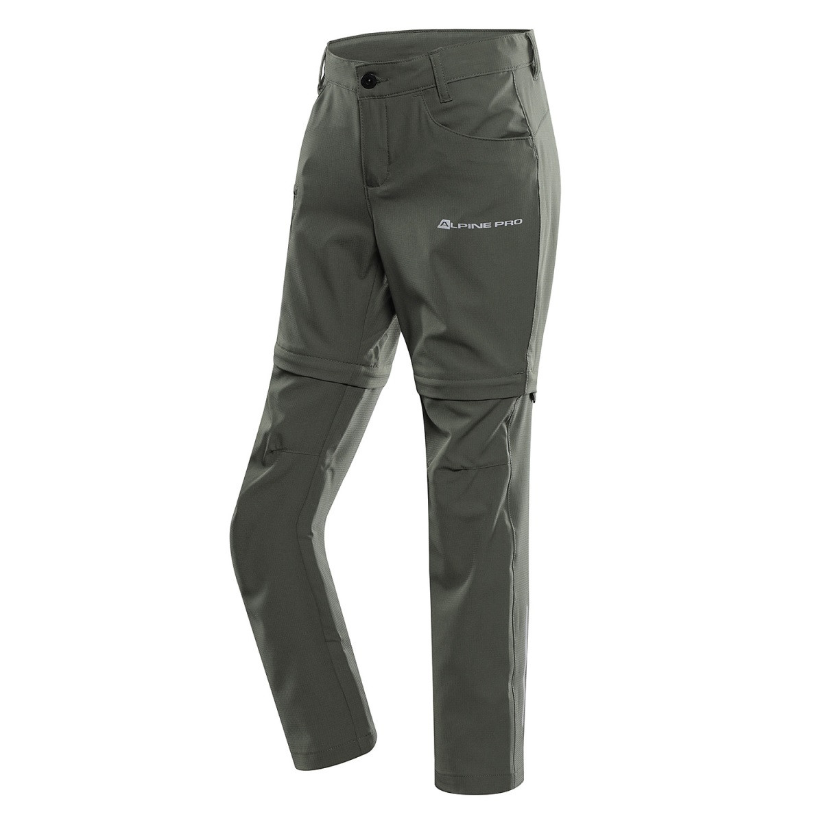 Dětské kalhoty s odepinatelnými nohavicemi alpine pro nesco 2 zelená 104-110