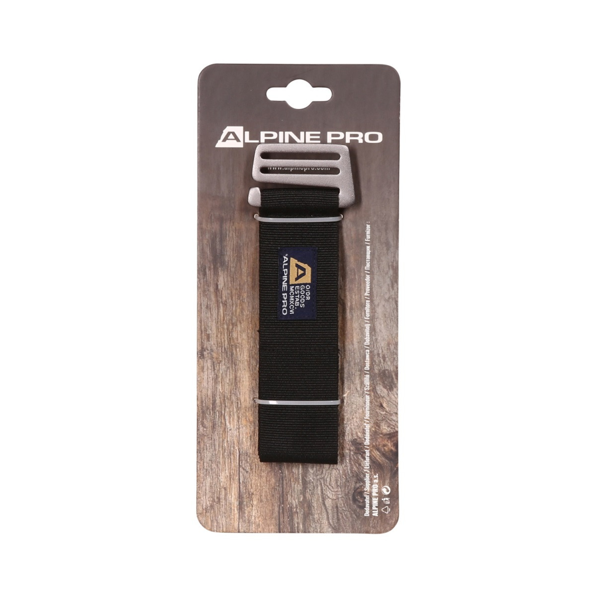 Unisex pásek alpine pro tabre black černá 100cm