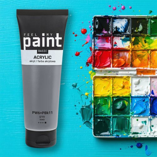 Akrylová barva FeelMyPaint 120 ml ŠEDÁ
