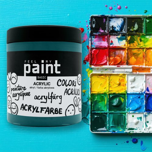 Akrylová barva FeelMyPaint 500 ml FTALOVÁ ZELENÁ