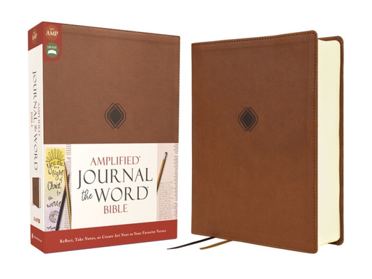 Amplified Journal the Word Bible, Leathersoft, Brown: Reflect, Take Notes, or Create Art Next to Your Favorite Verses -  (Zondervan)(Imitation Leather)