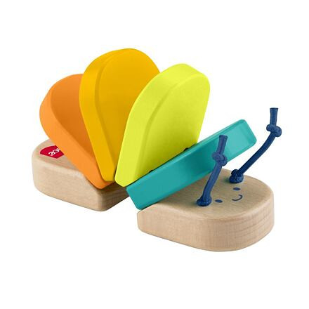 Fisher Price Dřevěná klapající housenka