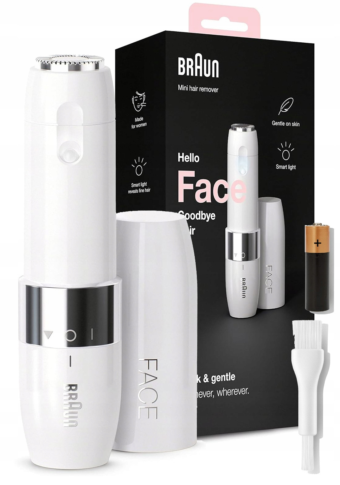 Depilátor Smartlight Zastřihovač Holicí Strojek Na Obličej Braun Face Mini FS1000