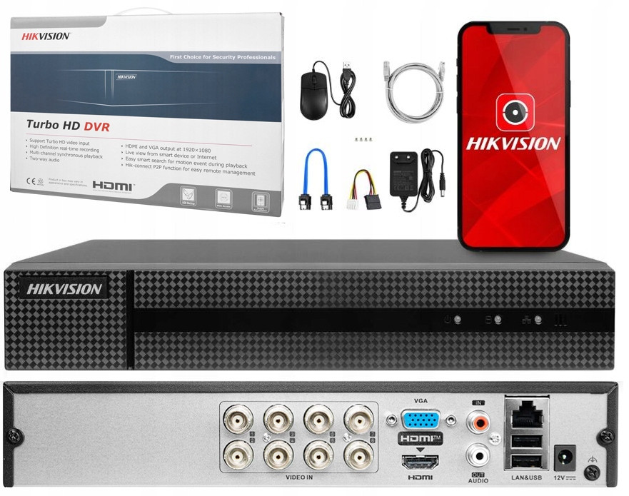 Hikvision rekordér Hiwatch DVR-4CH-4MP (HWD-7104MH-G2) pro kamery Ahd Tvi