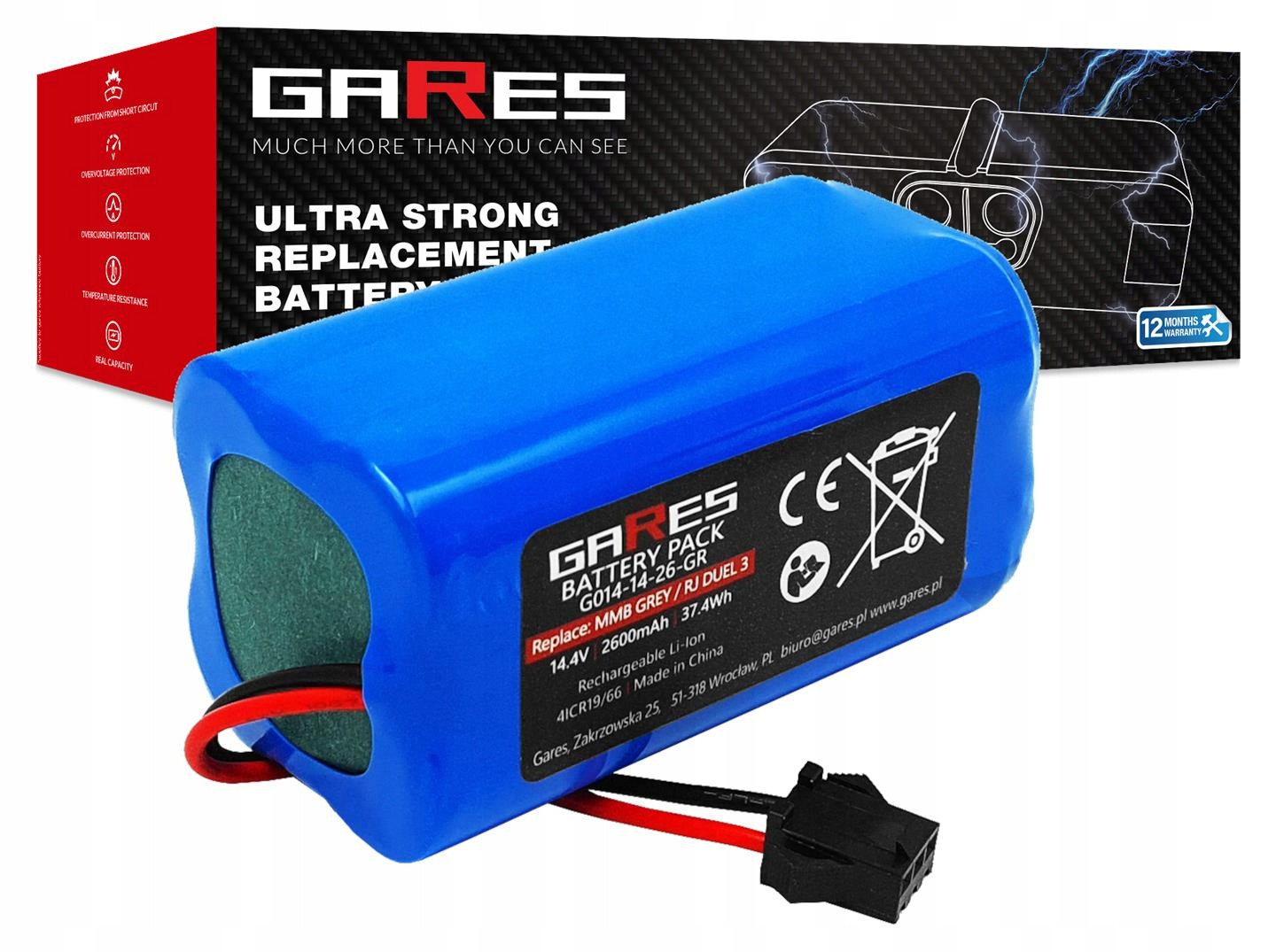 Baterie Akumulátor pro Ecovacs Deebot DN622 N79 DH35 10002265 14,4V 2,6Ah