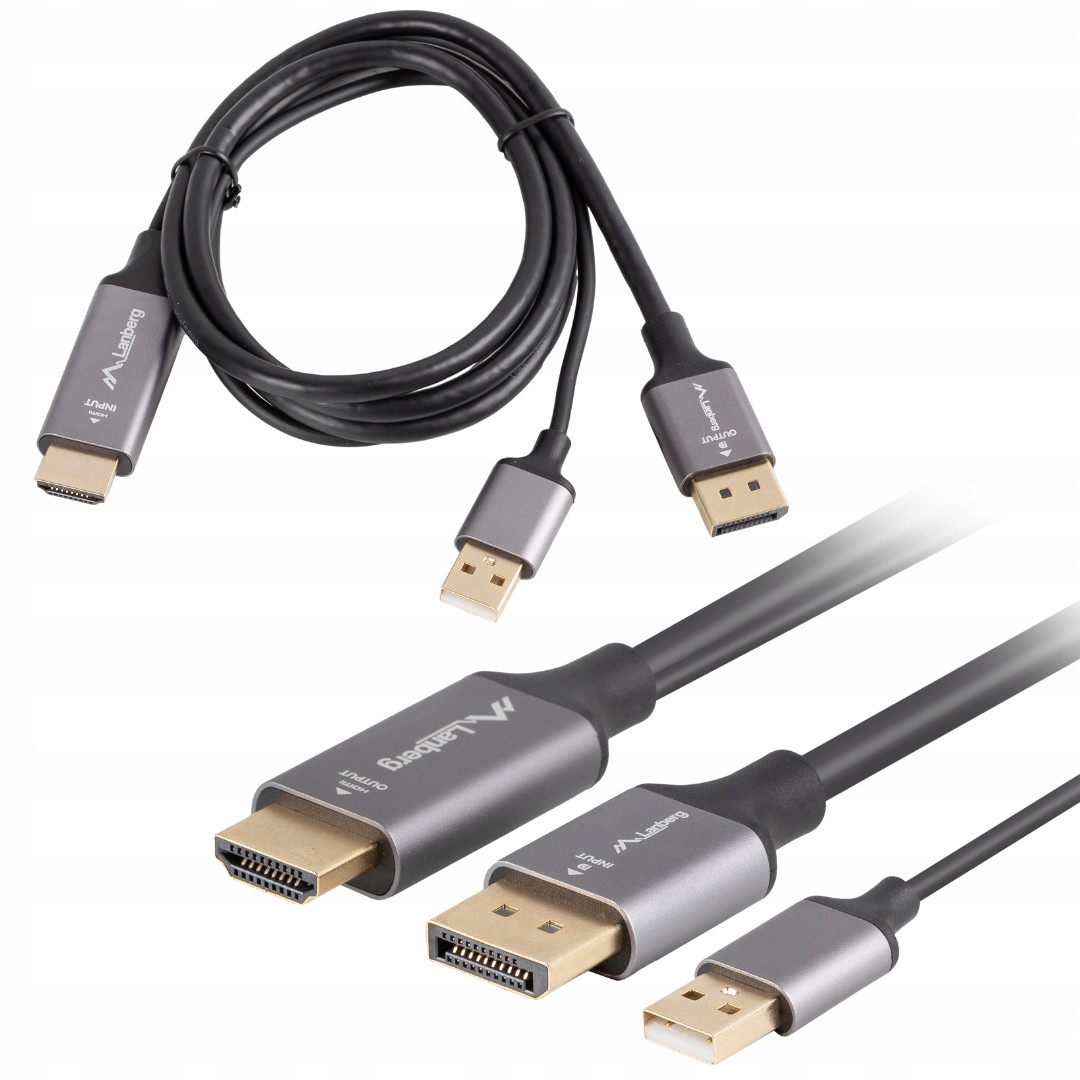 Adaptér Hdmi Displayport Adaptér Usb Kabel 1M 18GBPS Pro 4K Monitor