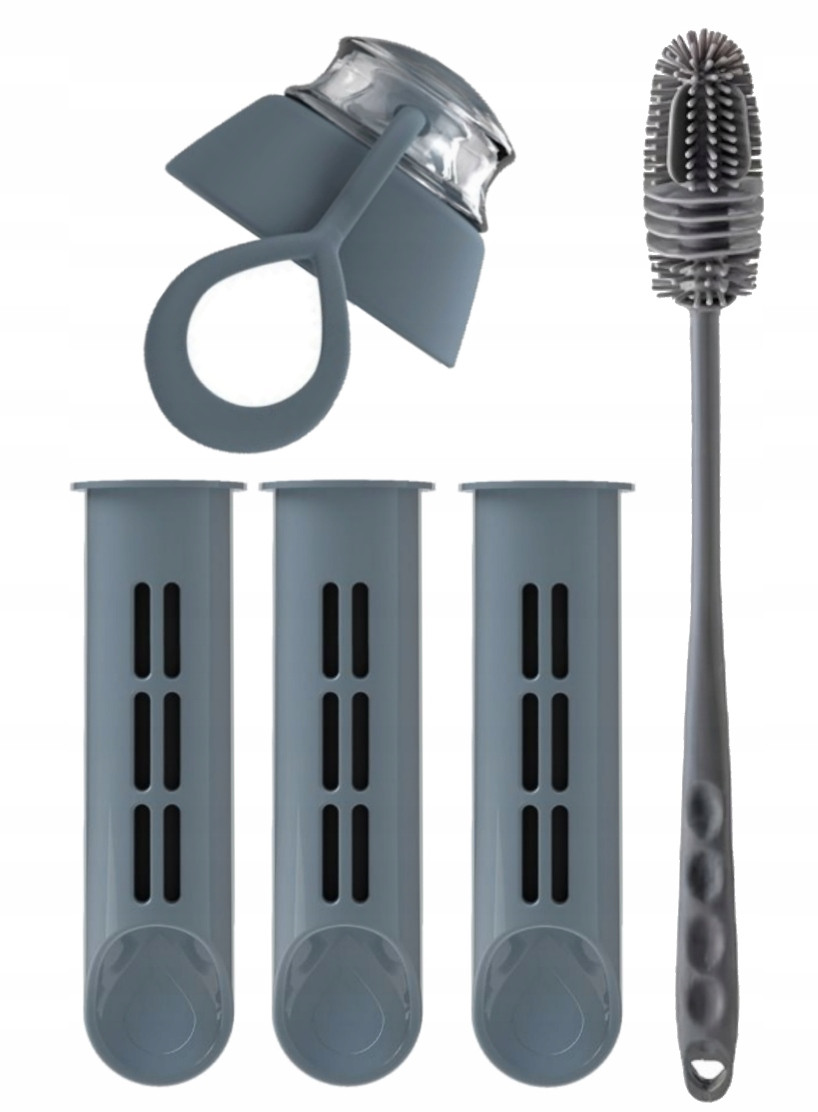 Sada pro filtrační láhev Dafi Soft 3 x šedý filtr s uzávěrem a kartáčkem