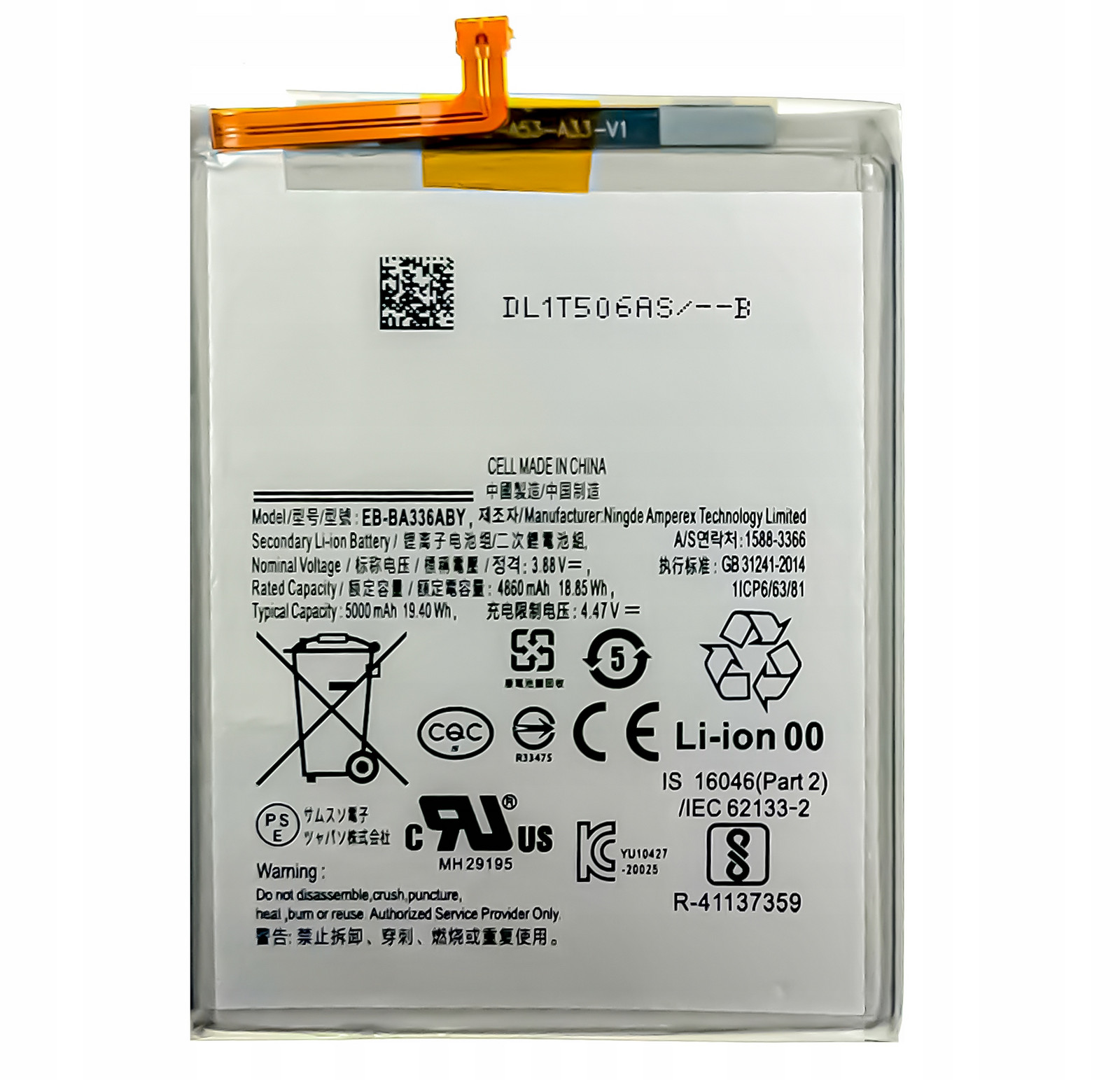 Nová baterie 5000 mAh pro Samsung Galaxy A53 SM-A536U1, SM-A5360, SM-A536E