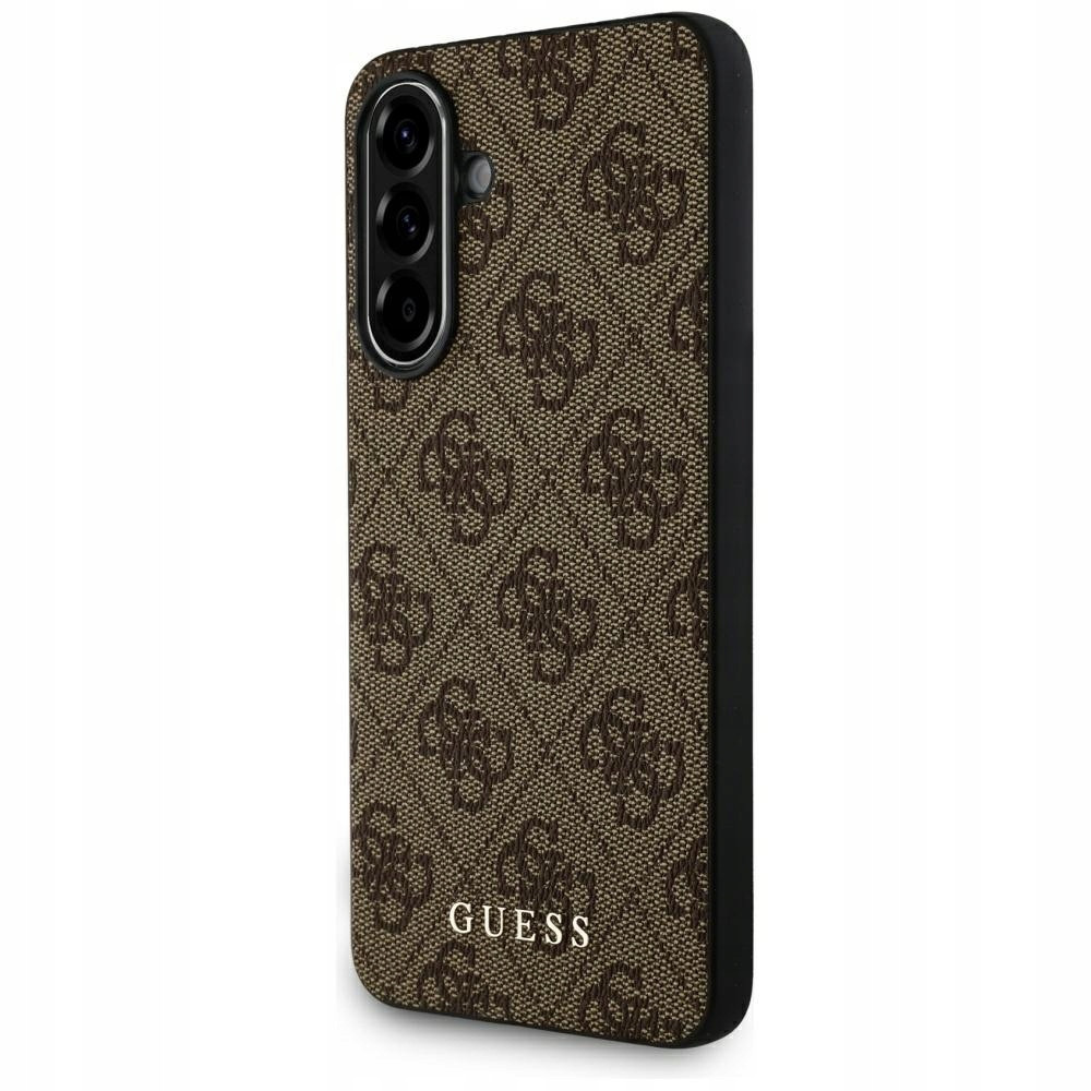 Pouzdro Guess 4G Metal Gold Logo pro Samsung Galaxy A56, hnědé