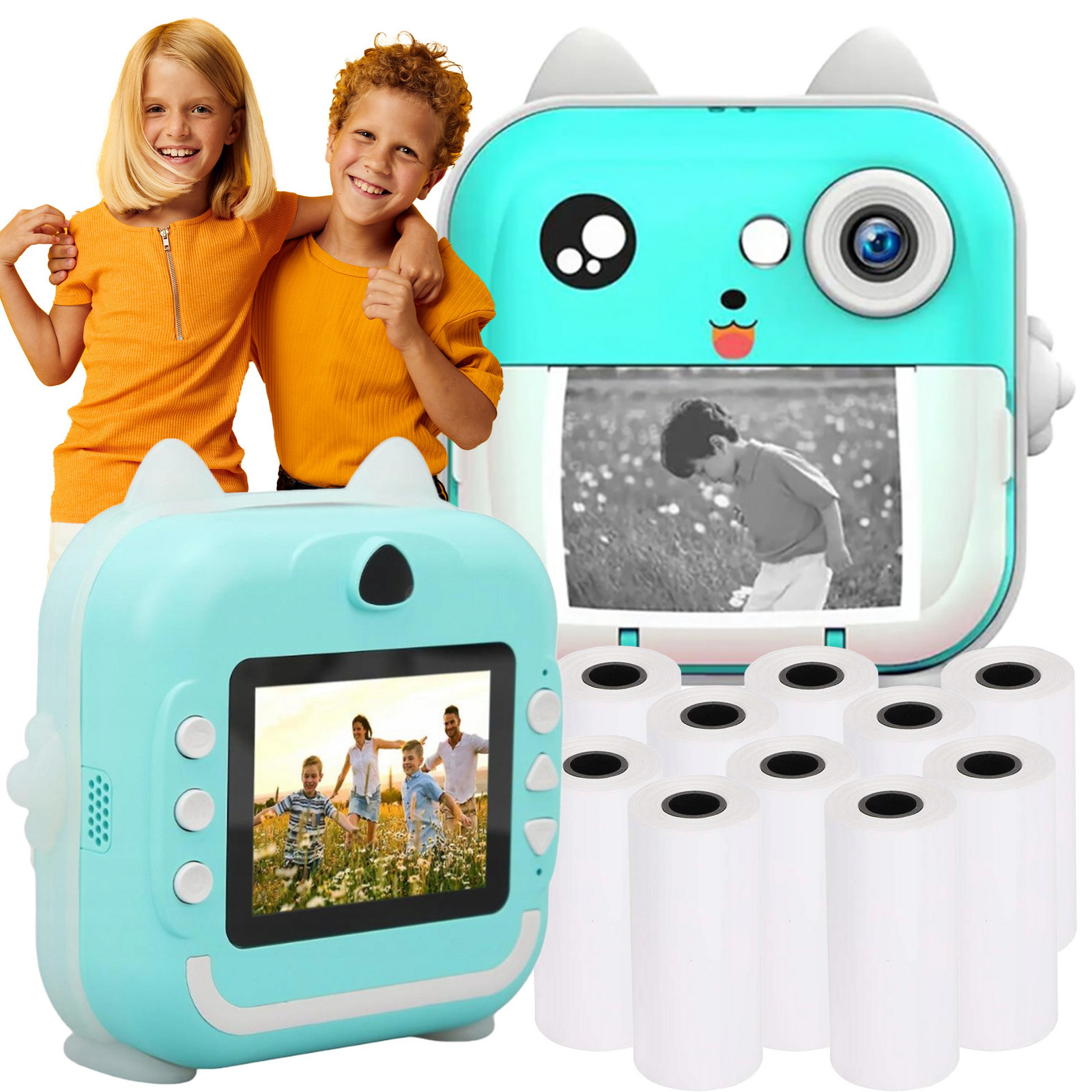 Termotiskárna mini instantní fotoaparát pro děti 11 rolí