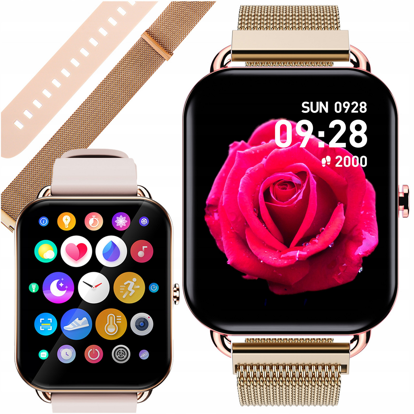 Chytré Hodinky Voděodolné Sportovní Hovory Měření Sms Ekg Polské Menu