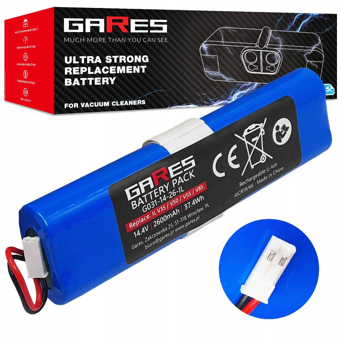 Baterie Akumulátor pro Ilife V3S V50 V5S V8S V50 X750 14,4V 2,6Ah