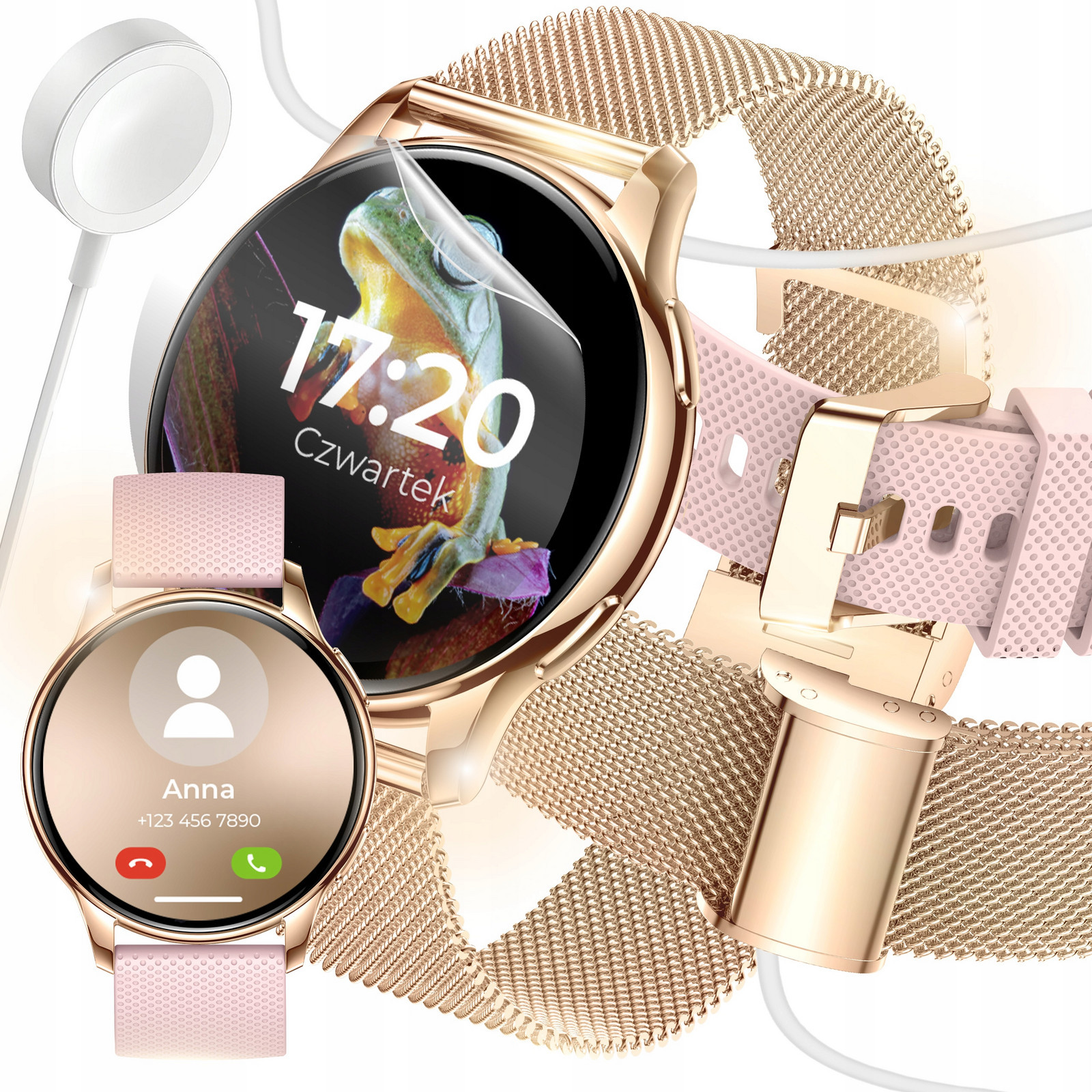 Chytré Hodinky Dámské Polské Menu Hovory Oznámení Sport Zlatý
