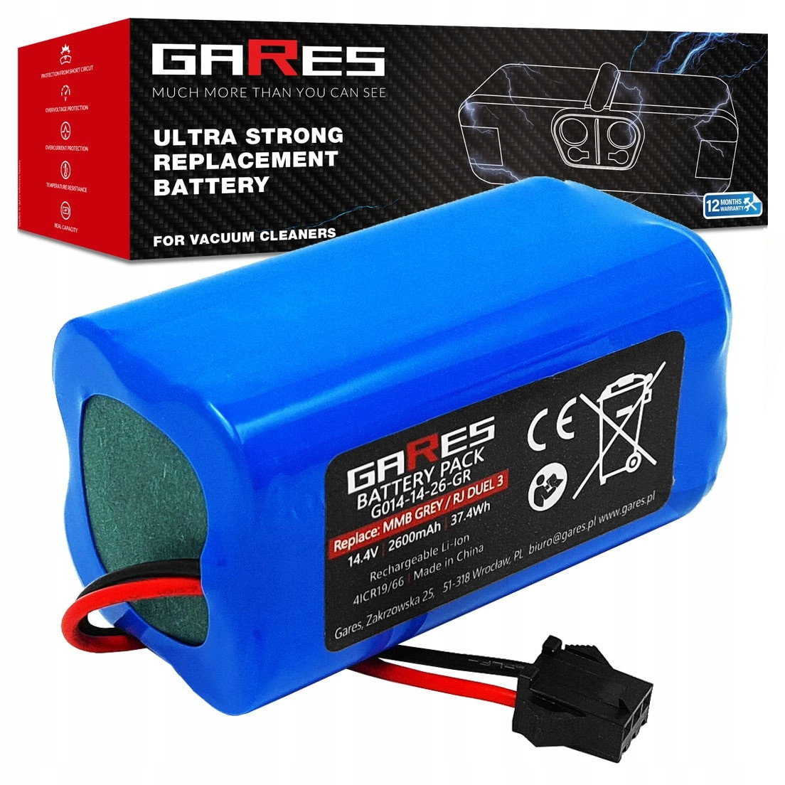 Baterie Akumulátor pro Robojet Duel 3 14,4V 2,6Ah