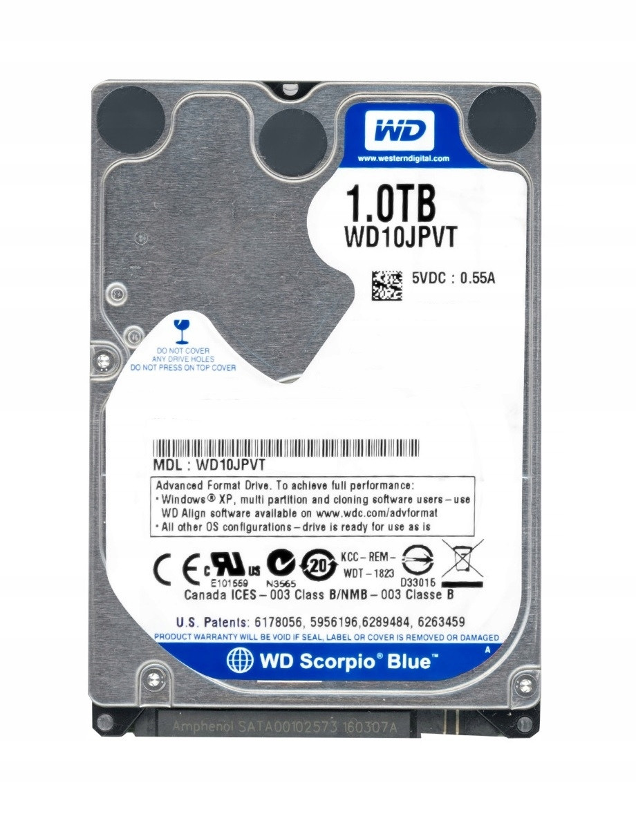 Pevný Disk Wd Blue WD10JPVT 2.5
