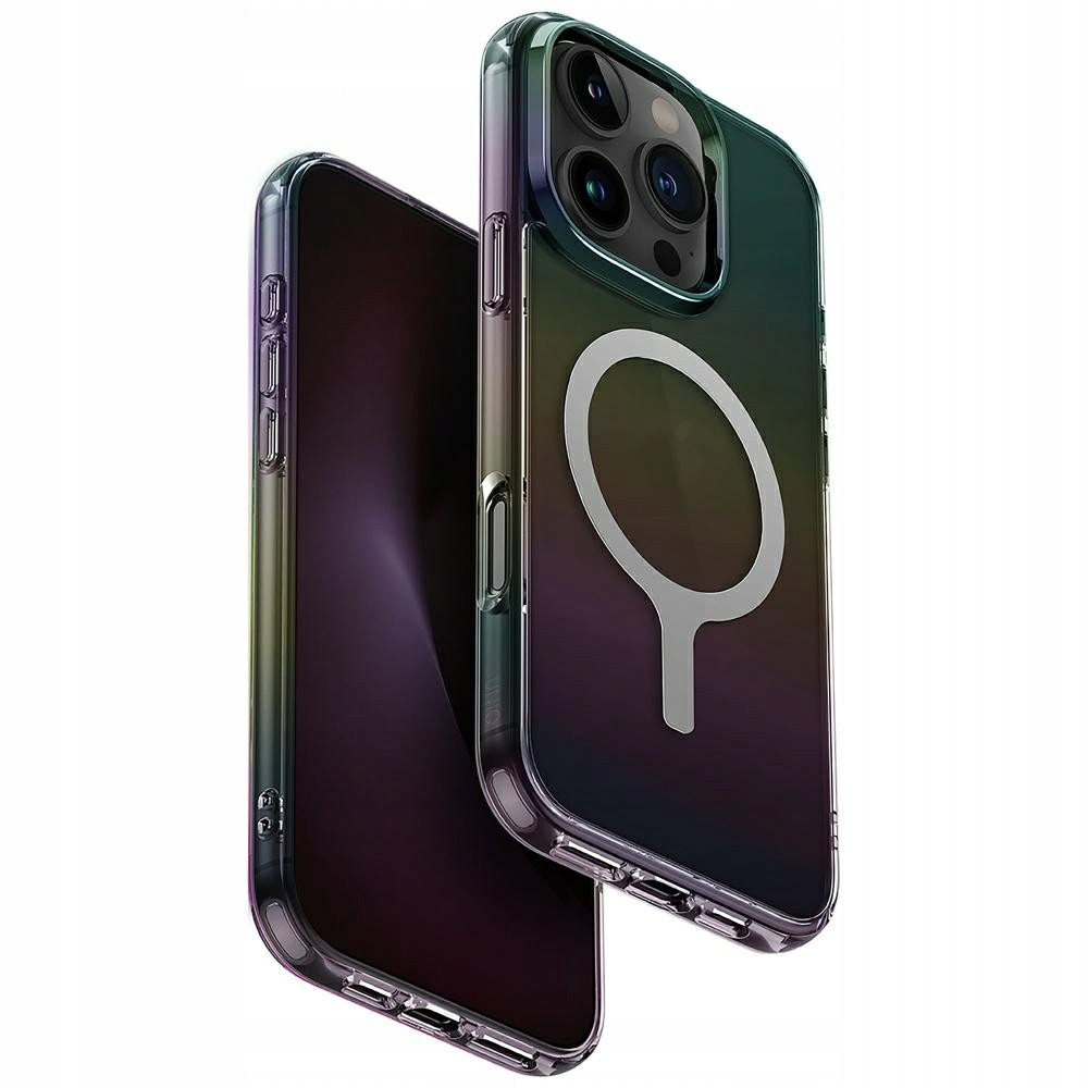 Uniq Iridescia Pouzdro pro iPhone 16 Pro Magclick Charging půlnoc