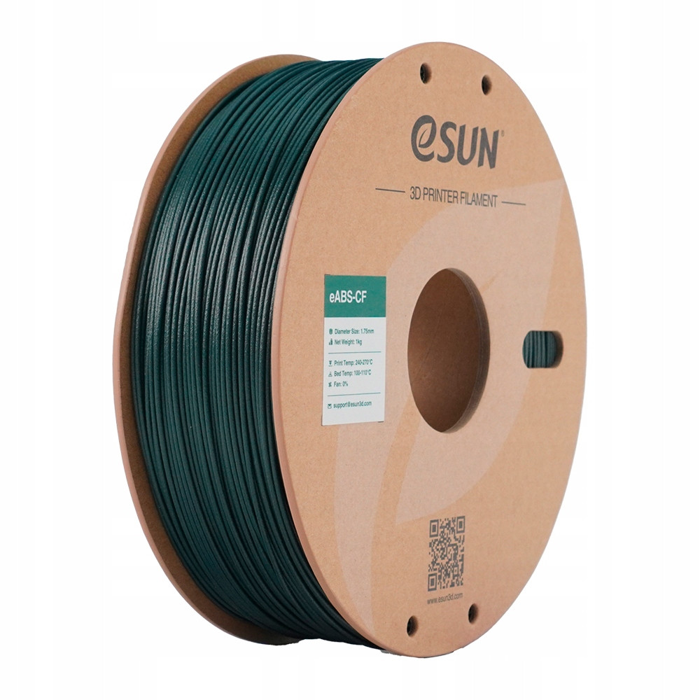 eSUN Abs-cf filament tmavě zelený 1.75 mm 1000 g